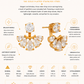 Aurielle Crystal Fan Earrings | Gold Plated PVD