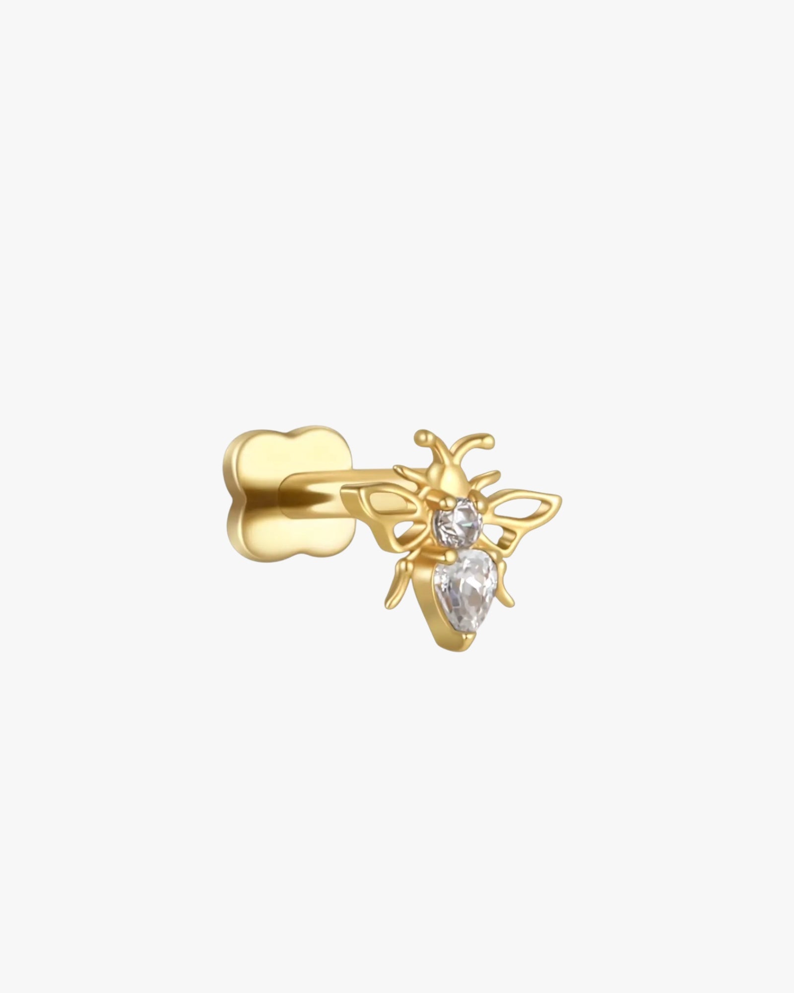 Bee Stud – Minimal Bee Piercing