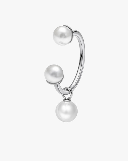 Pearl Drop Open Hoop – Capri