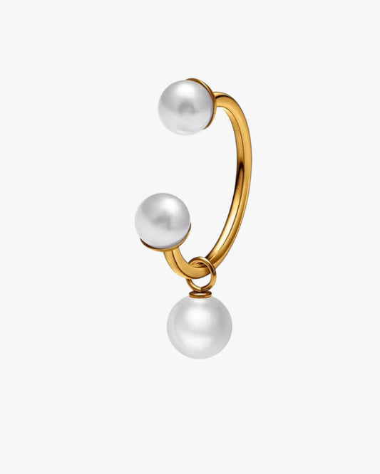 Pearl Drop Open Hoop – Capri