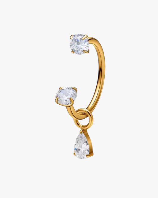 Pear Drop Open Hoop – Jori