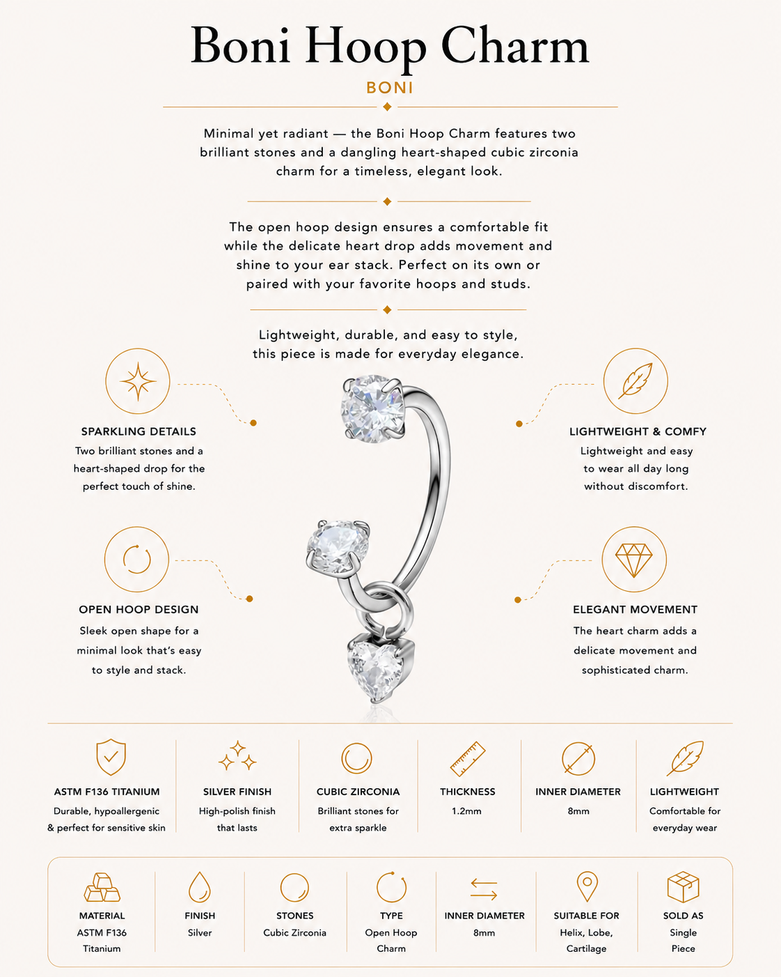 Drop Open Hoop – Boni