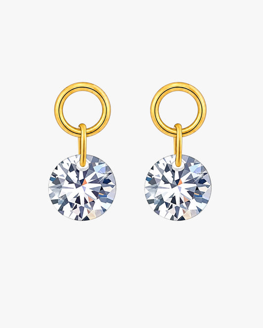 Gold Plated Titanium Crystal Drop Charm – Ingen I
