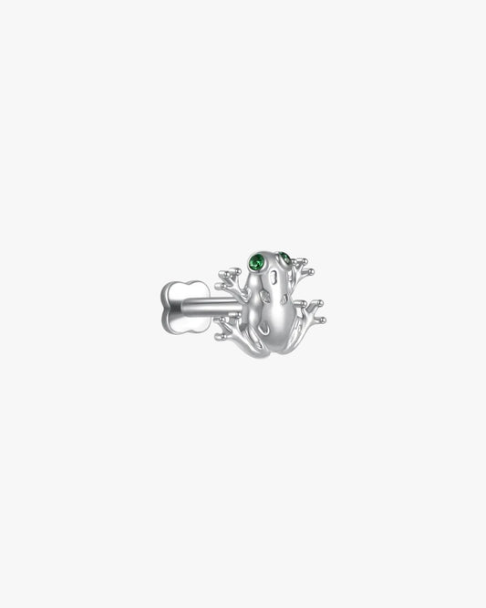 Frog Flatback Stud – Titanium