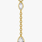 Titanium Marquise & Pear CZ Chain Dangle Earring Charm – Elina