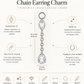 Titanium Marquise & Pear CZ Chain Dangle Earring Charm – Elina
