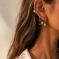 Titanium Marquise & Heart CZ Chain Dangle Earring Charm – Jida
