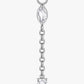 Titanium Marquise & Square CZ Chain Dangle Earring Charm – Nida