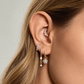 Titanium Marquise & Square CZ Chain Dangle Earring Charm – Nida