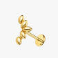 Bloomy Stud – Gold Fan Piercing