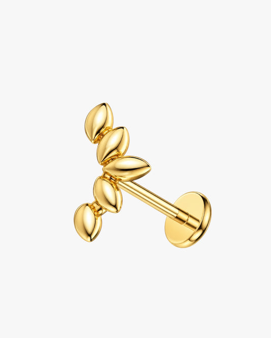 Bloomy Stud – Gold Fan Piercing