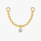 Gold Plated Stainless Steel Link Earring Chain Charm – Calysi