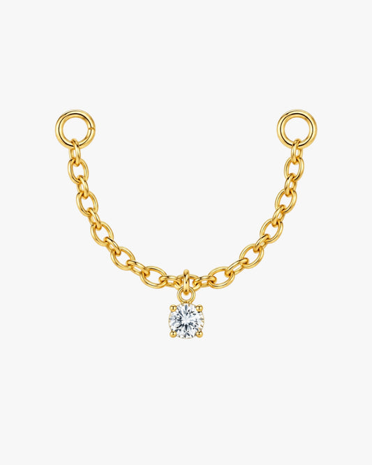 Gold Plated Stainless Steel Link Earring Chain Charm – Calysi