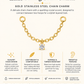 Gold Plated Stainless Steel Link Earring Chain Charm – Calysi
