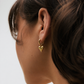 Gold Plated Stainless Steel Heart Charm Hoop Earrings – Namibia