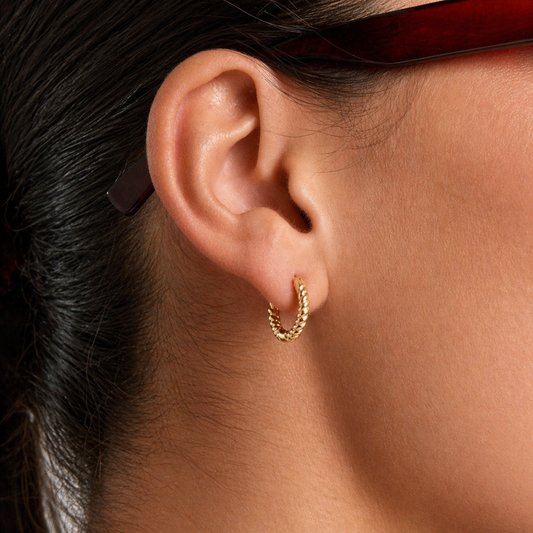 Gold Plated Stainless Steel Hoop Earrings – Virella