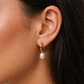 Gold Plated Stainless Steel Pearl Drop Earrings – Elira