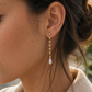 18K PVD Gold Plated Pearl Drop Chain Earrings – Elowen