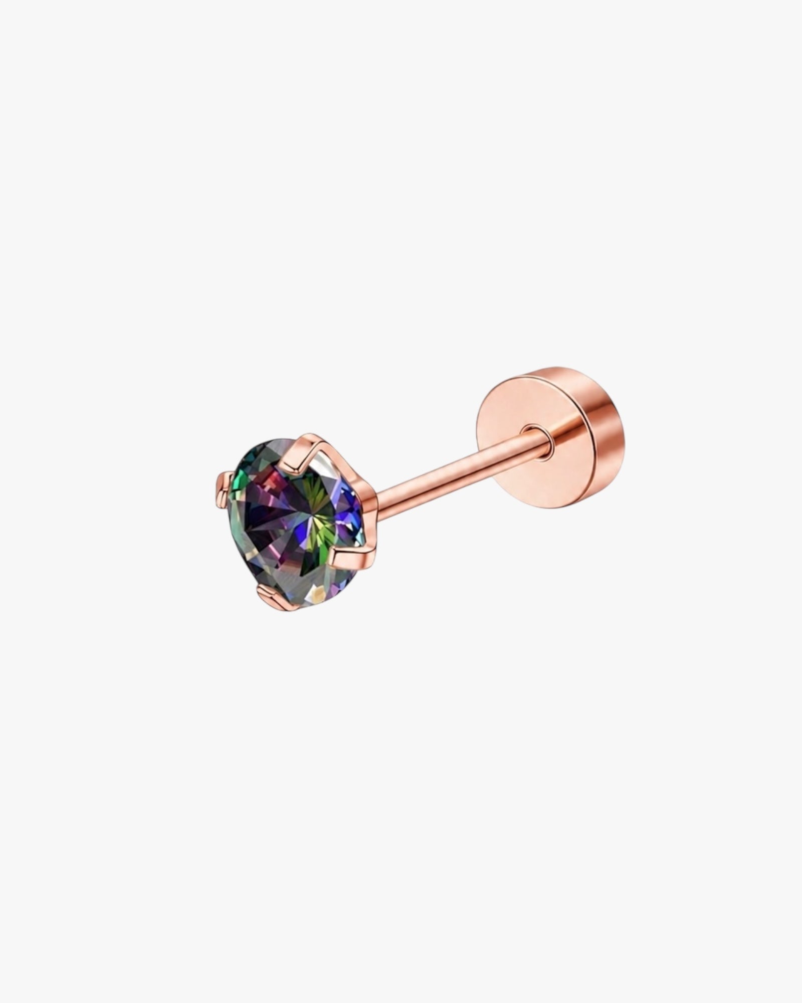 Gold Stainless Steel Rainbow Crystal Stud Earring – Kerala