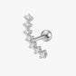 Darjeeling Stud – Curved Crystal Flat Back Piercing