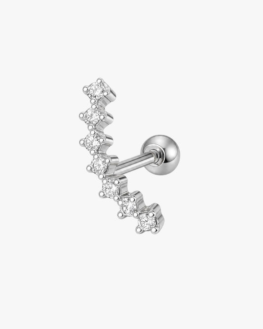 Darjeeling Stud – Curved Crystal Flat Back Piercing