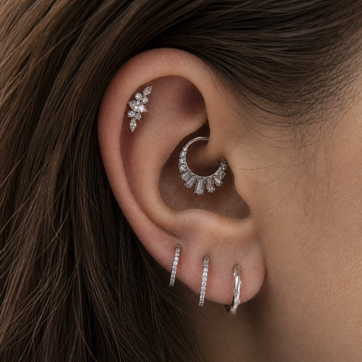 G23 Titanium Crystal Crown Clicker Hoop – Petra
