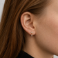 Titanium Floral Crystal Drop Piercing – Selira | Flat Back Cartilage Earring