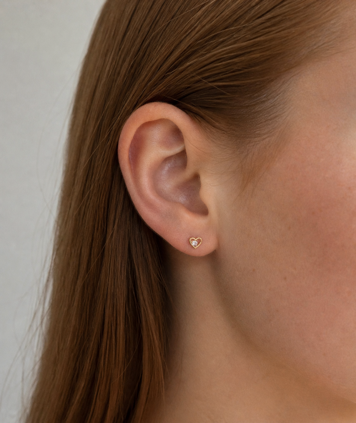 Crystal Heart Stud Piercing – Ushuaia | Flat Back Cartilage Earring