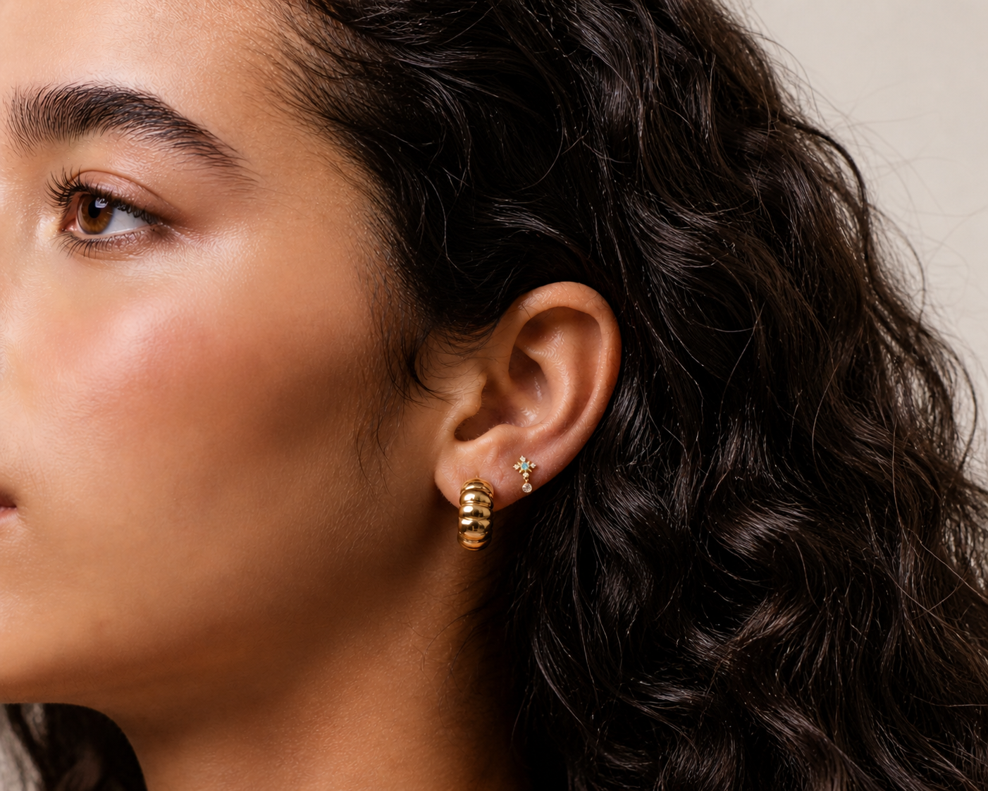 Kilimanjaro Stud – Crystal Drop Flat Back Earring