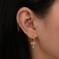 Pear Crystal Drop Titanium Hinged Hoop 16G 6mm – Capri