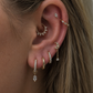 Gold Stainless Steel Moon Chain Stud Earring – Lucca
