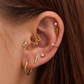 Titanium Rainbow Crystal Stud Piercing – Prismia | Flat Back Cartilage Earring
