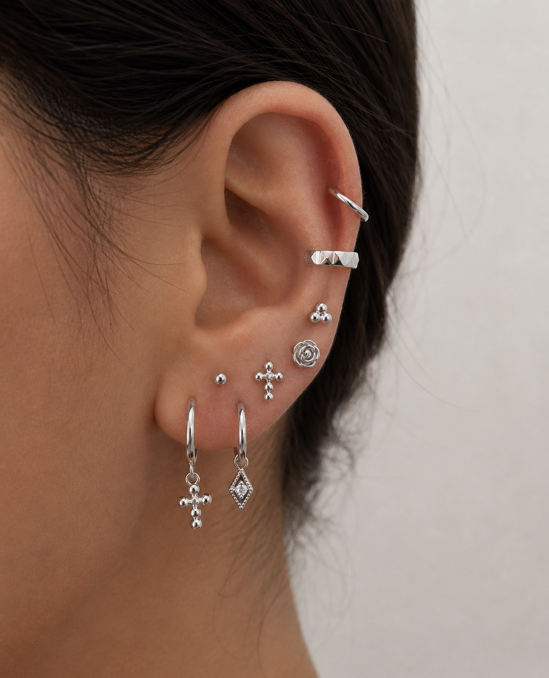 Mombasa Stud – Rose Flat Back Piercing