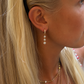Gold Plated Stainless Steel Crystal Drop Hoop Earrings – Darling III