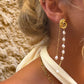 18K PVD Gold Plated Pearl Chain Drop Earrings – Selene