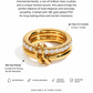 Gold-plated ring with clear crystals on a white background