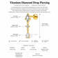 Titanium Diamond Drop Piercing – Arlisse | Flat Back Cartilage Earring