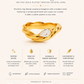 18K PVD Gold Plated Twisted Crystal Ring – Elira