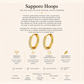 Gold Plated Stainless Steel Crystal Hoop Earrings – Sapporo