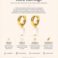 Gold Plated Stainless Steel Pearl Drop Earrings – Elira