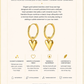 Gold Plated Stainless Steel Heart Charm Hoop Earrings – Namibia