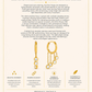 Gold Plated Stainless Steel Crystal Drop Chain Hoop Earrings – Dirlo