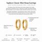 Gold Plated Stainless Steel Classic Mini Hoop Earrings – Saphyre