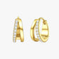 Minimalist stainless steel ear hoops for everyday wear