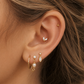 Zoréa Titanium Crystal Drop Piercing | Flat Back Cartilage Earring