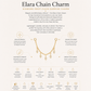 Gold Plated Sterling Silver Diamond Drop Chain Earring Charm – Elara