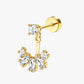 Aurielle Crystal Fan Flat Back Cartilage Stud