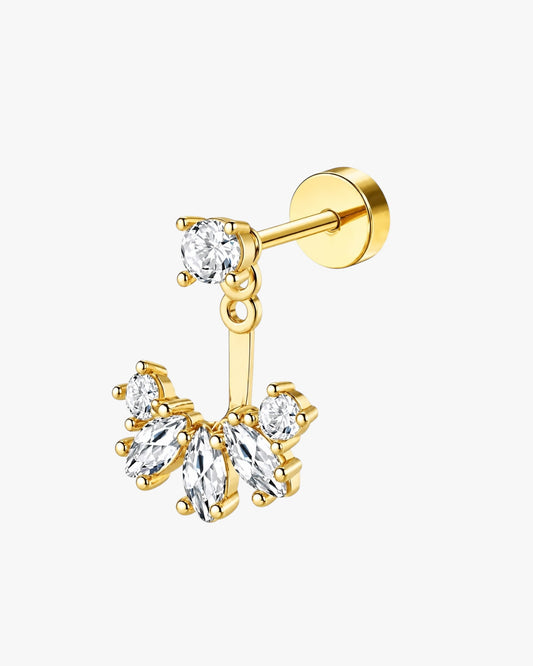 Aurielle Crystal Fan Flat Back Cartilage Stud