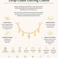 Gold Plated Sterling Silver Diamond Zirconia Drop Chain Earring Charm – Lyra