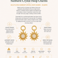 Gold Plated Sunburst Crystal Hoop Charms – Solenya
